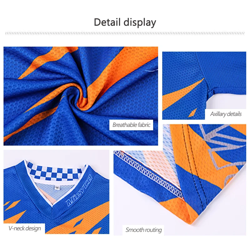 Herren Mountainbike Downhill Jersey Motorrad Quick Dry Jersey DH Shirt Fahrradbekleidung MTB Motocross T-Shirts Ropa Ciclismo – Detail 5
