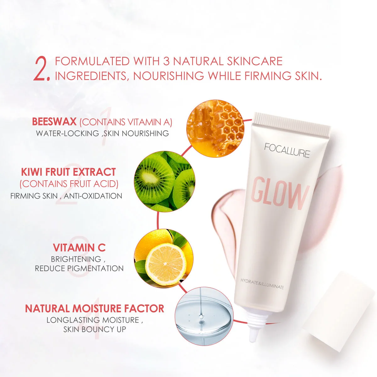 FOCALLURE makeup primer Long-lasting Oil Control Face Gel High Coverage Invisible Pore-Blurring Smooth Foundation Base