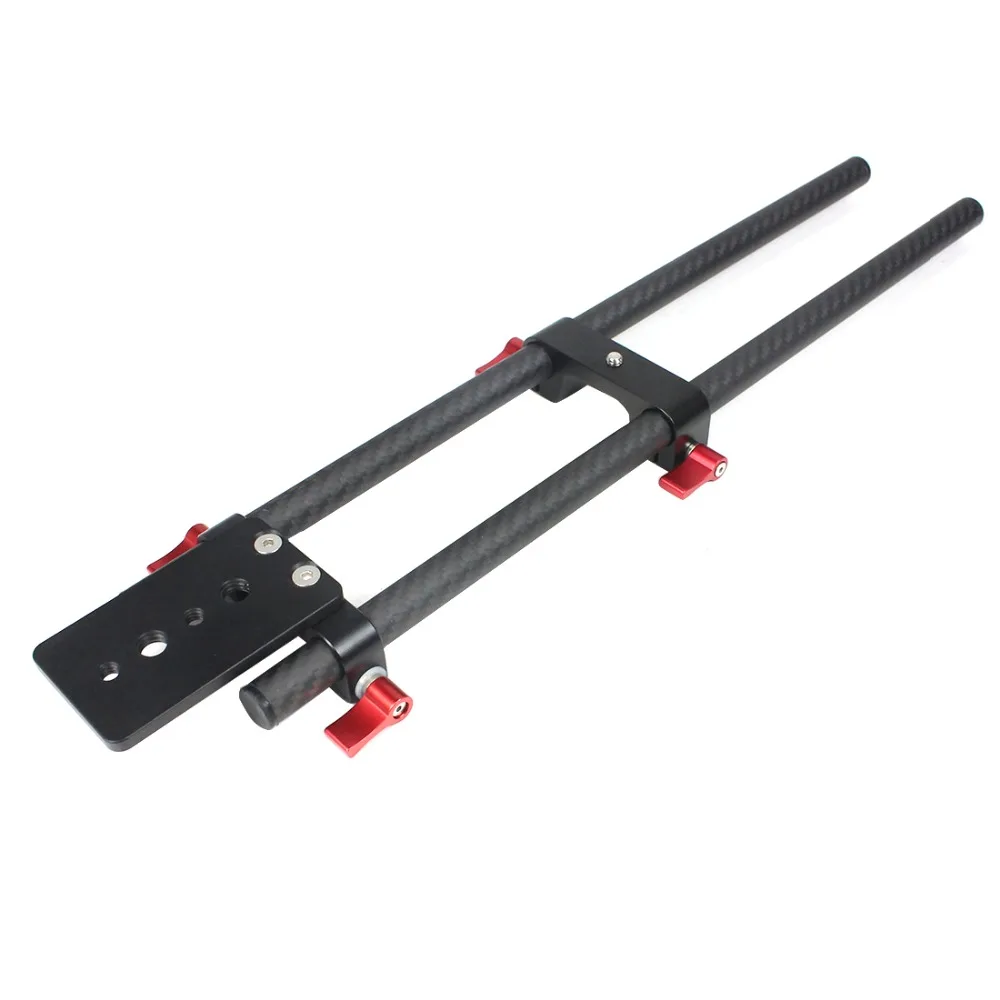 2PCS 10cm 25cm 30cm 40cm Carbon Fiber Tube Rod w/ 15mm Telephoto Lens Support fo
