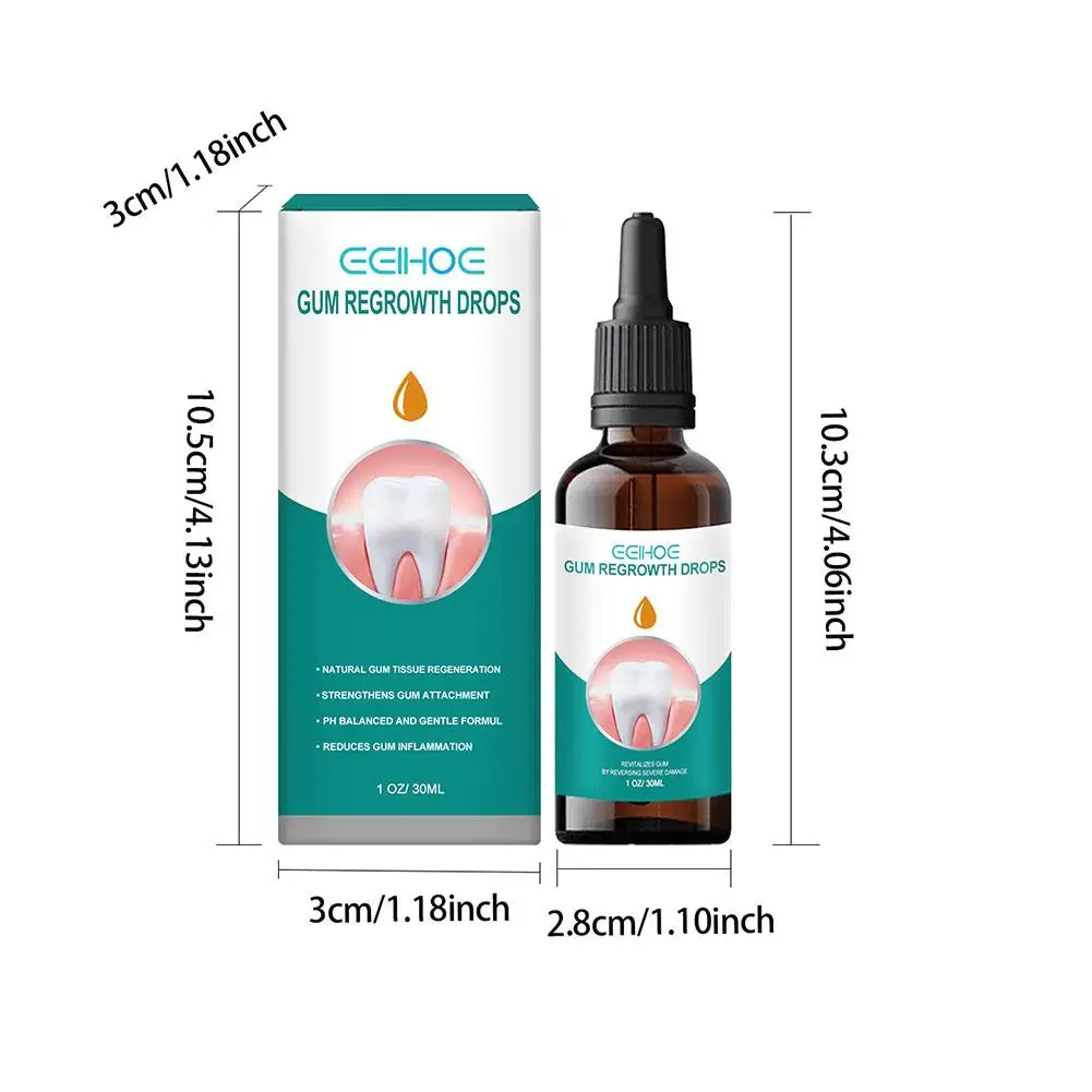 30ml Gum Regrowth Drops Relieve Mouth Periodontal Gum Pain Treatment Oral Clean Care tool
