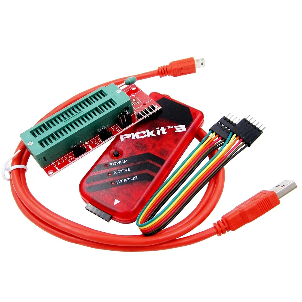 Pickit3 Pic Kit3 Pickit 3 Programmatore Programmazione Offline Pic Microcontrollore Chip Monopolio + Sede Adattatore Programmatore Pic