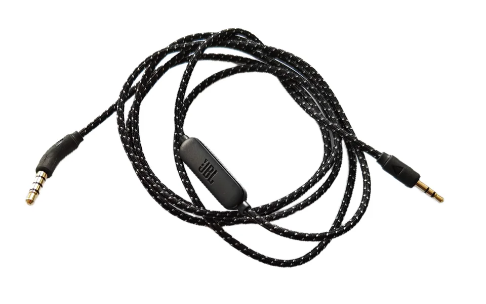 Black Nylon Audio Cabl Cord with Remote For JBL LIVE 500BT 400BT
