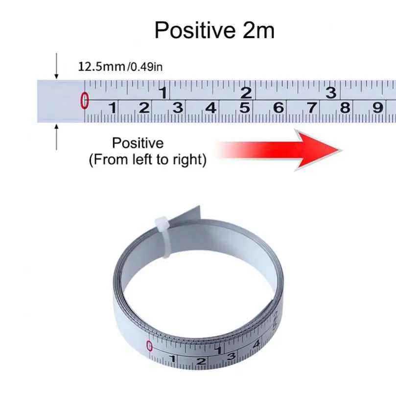 Inch MM Adhesive Measuring Tape Ruler Workbench Measuring Tool