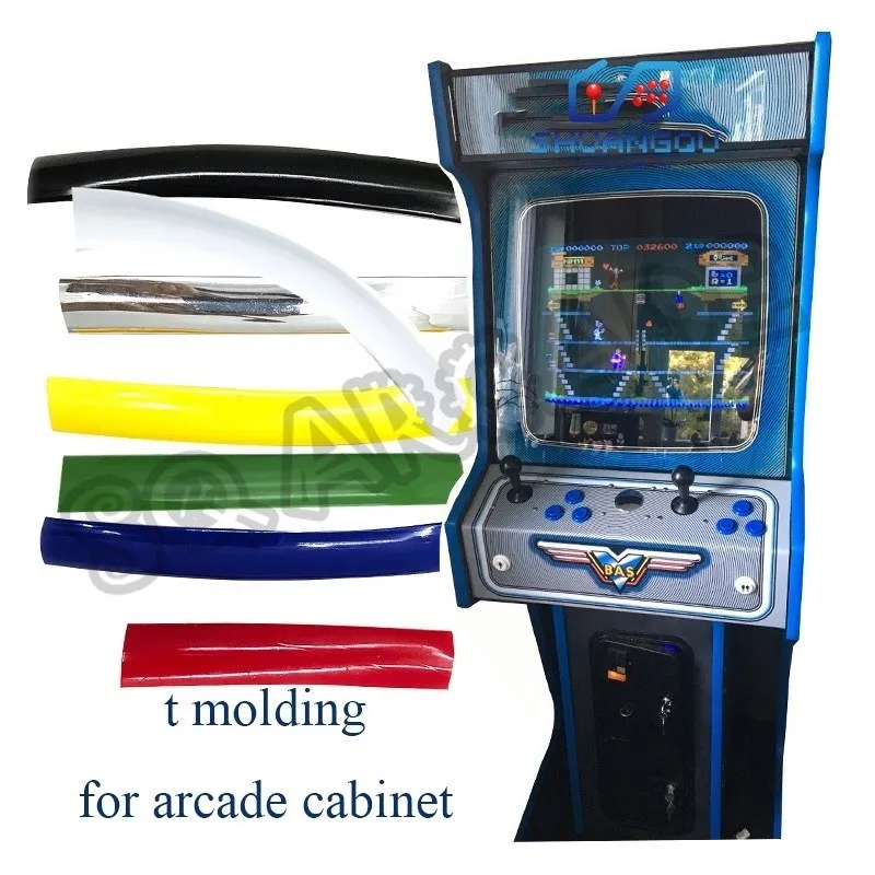 19mm Width T-Molding Red/yellow/green/blue T Moulding 20meters Plastic T Moulding Arcade MAME Cabinet 100pcs car body plastic push retainer pin rivet fasteners trim moulding clip