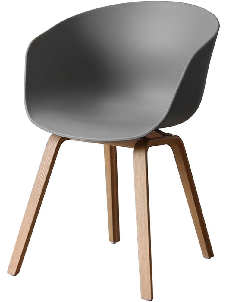 

YY Single Household Plastic Creative Simple Modern Solid Wood Negotiation Coffee Chair Dining Chair