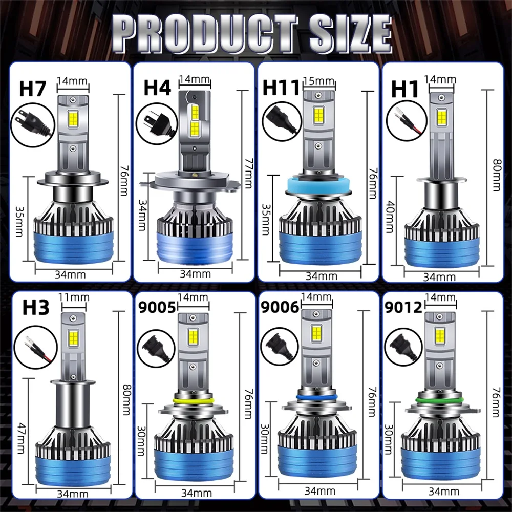 2300W High-Power LED Headlight Bulbs 6
