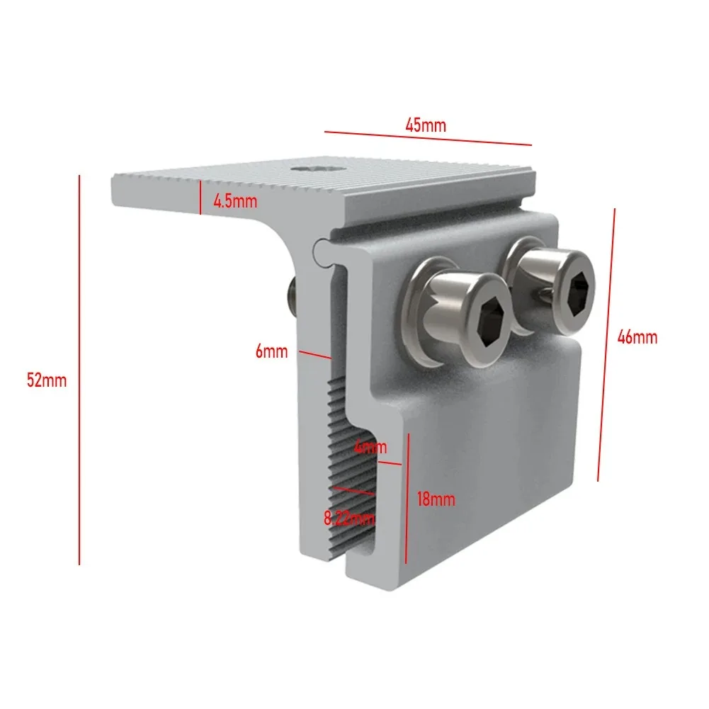 Solar Panel Bracket PV Panel Roof Seam Clamp Solar Standing Seam Clamps Aluminum Alloy Mounting Fixing Bracket