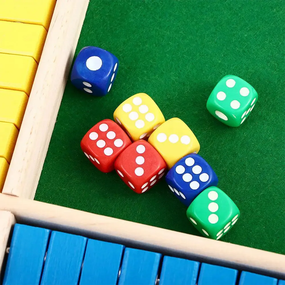 Four-Sided Flip Card Games Intellectual Educational Game Box Dice Toys Parent-Child Games Shut Wooden Number Game Board Games 4