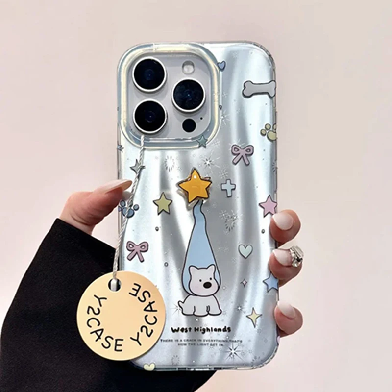 3D Rotary Star High Cap Dazzle Lustre Lining Hard Phone Case