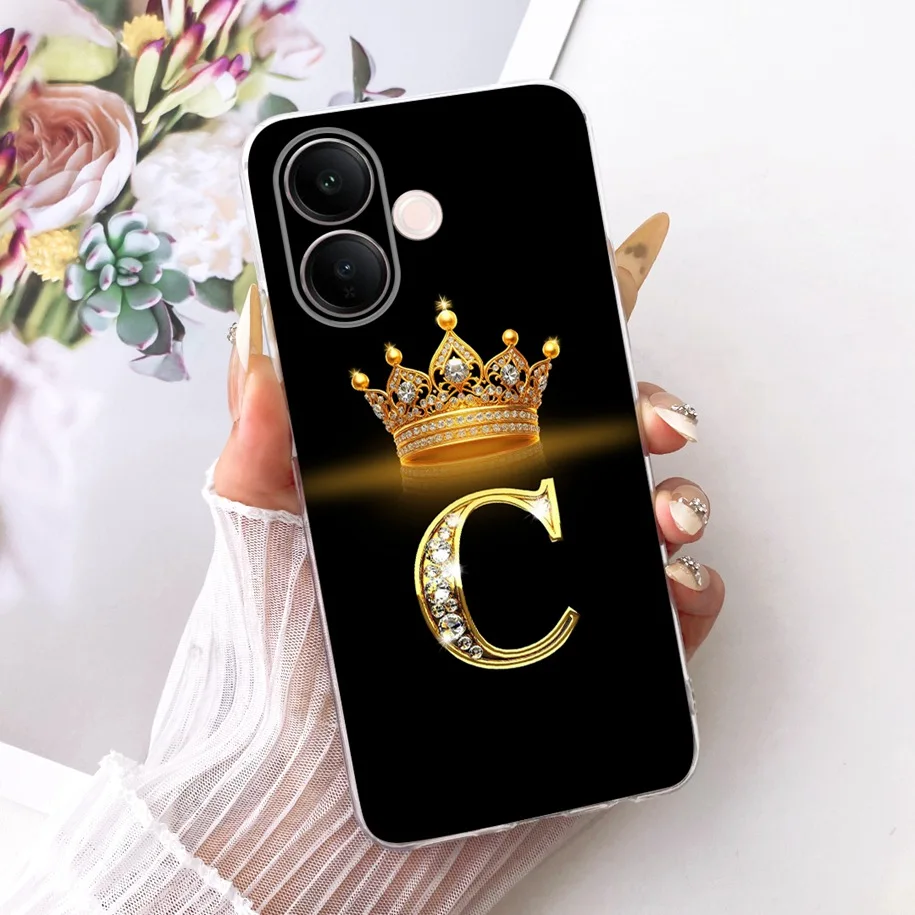 Cute Letters Crown Soft Slim Silicone Back Cover Case - Enhanced Protection with Stylish Design