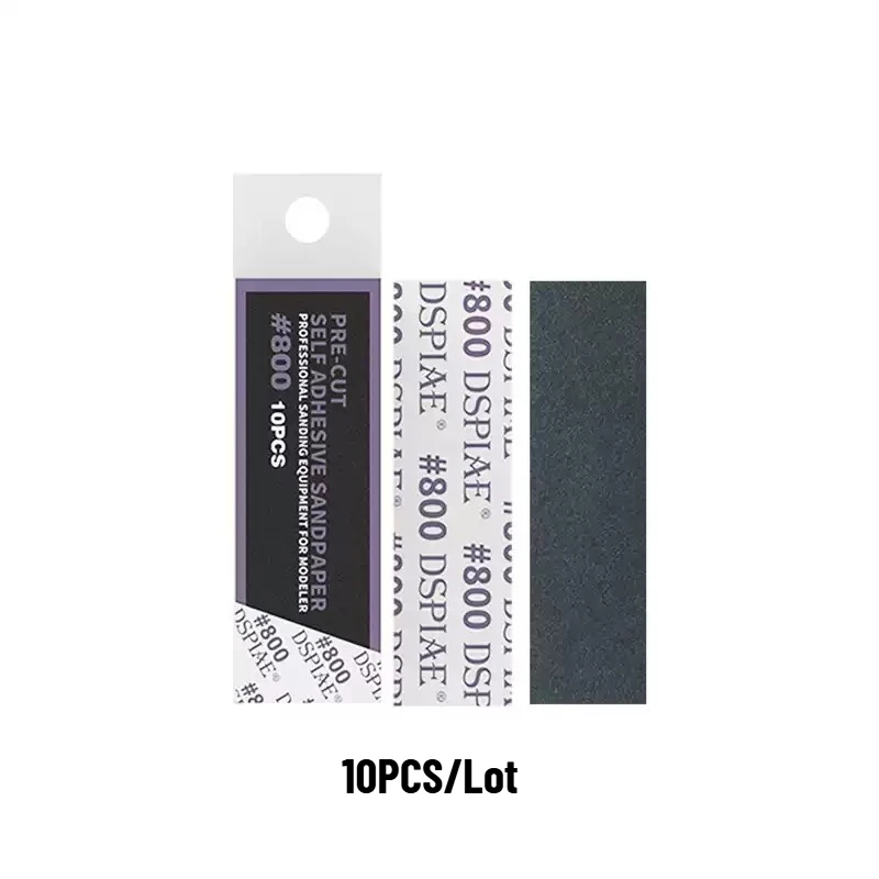 Model Tools 10pcs Pre-cut Adhesive Backed Sandpaper 180#-2500# Model Sanding Accessories Model Build Hobby DIY