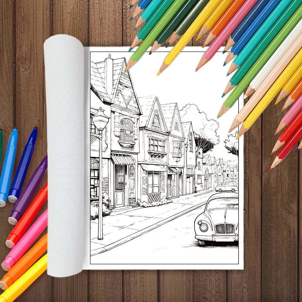 1pc, Retro coloring book, Teenagers coloring book, 30 different patterns, 100gsm thick paper, stress relief, birthday gift 3