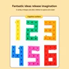 100 PCs Puzzle Early Education Creative Square Particle Arithmetic 2cm Mosaic Connecting Building Blocks Puzzle Toys 3