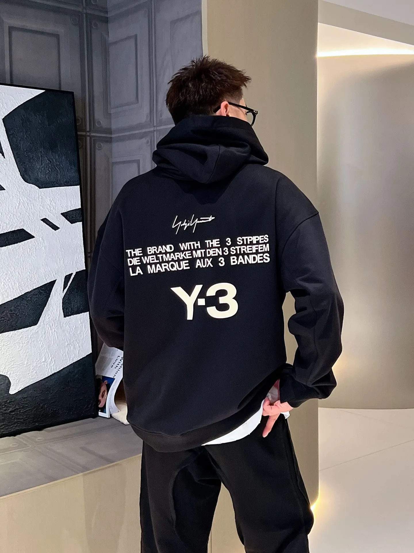 Yamamoto-Yoshi-Y3-Black-Hoodie-Pullover-Autumn-And-Winter-Long-sleeved ...