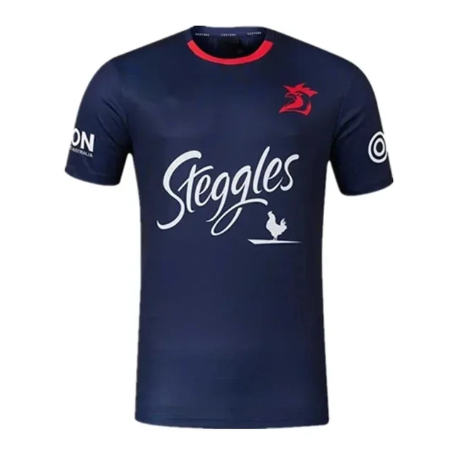 Sydney Roosters Training Polo Shirt Rugby Jersey Shorts-Mens Size:S-5XL（Print Name Number）