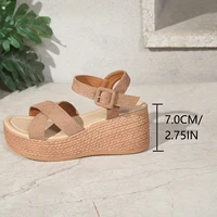 7cm Wedge Heel Summer New Fashion Platform Thick Bottom Buckle Casual Comfortable Walking Shoes Sandals for Women - Image 6