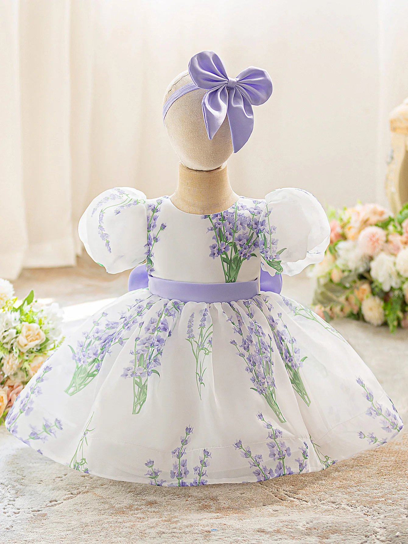 Abito Da Damigella Per Bambina Con Fiori E Paillettes - Nuovo, Varie Stagioni - Foto 5