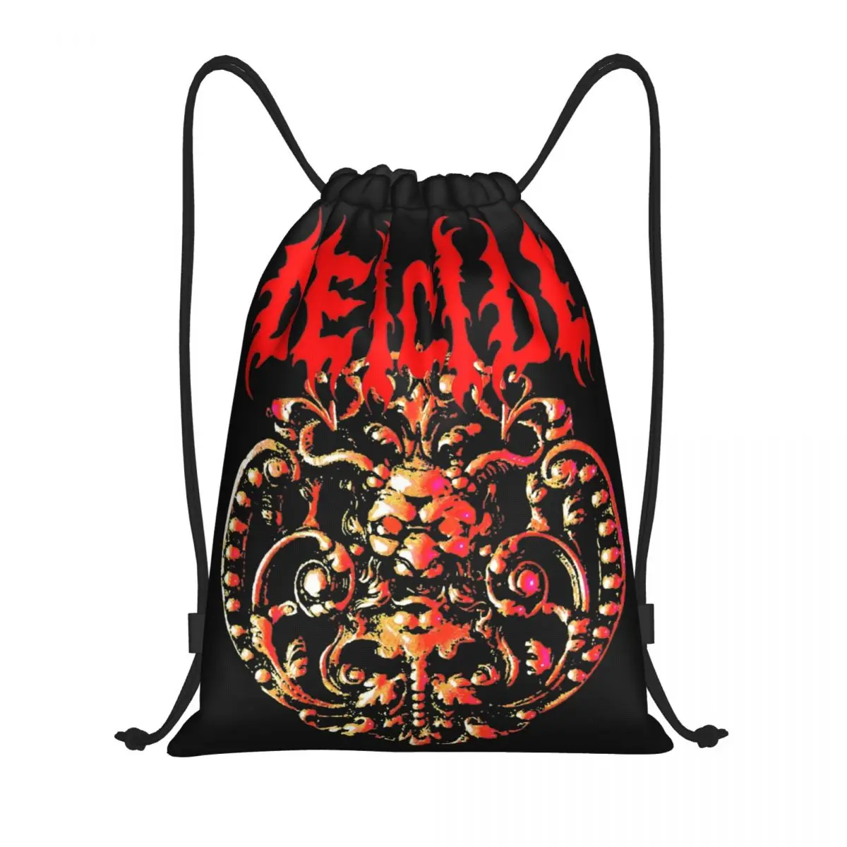 Deicide Death Metal Band Zaino Con Coulisse Sport Gym Sackpack String Bags Per L'Allenamento