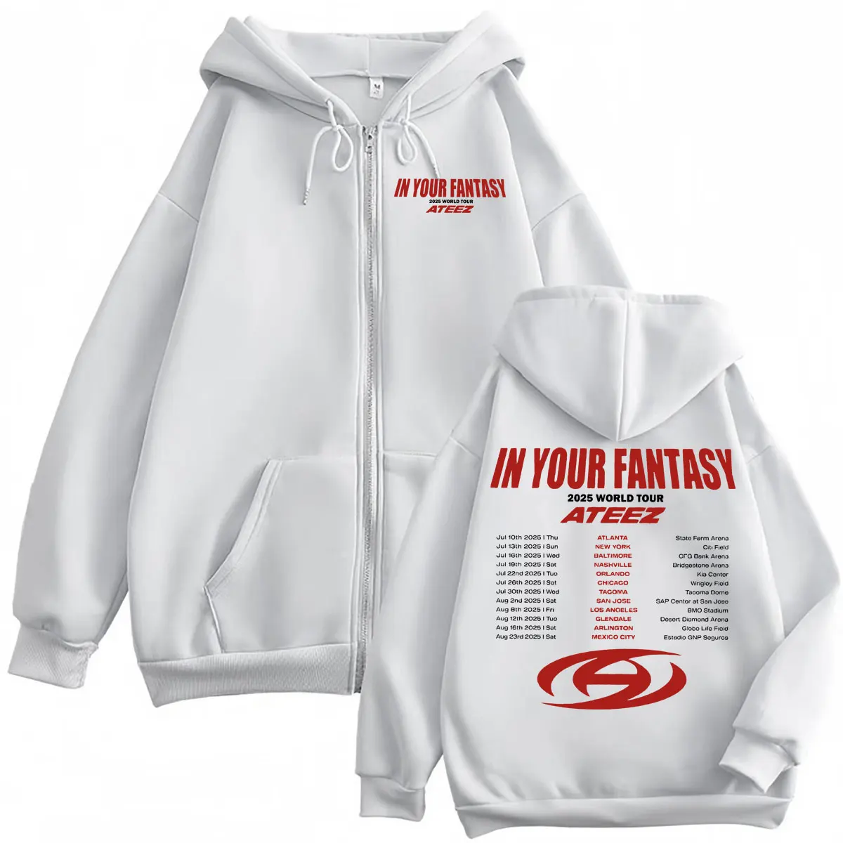 ATEEZ in Your Fantasy World Tour Zipper Hoodies Kpop Hip Hop