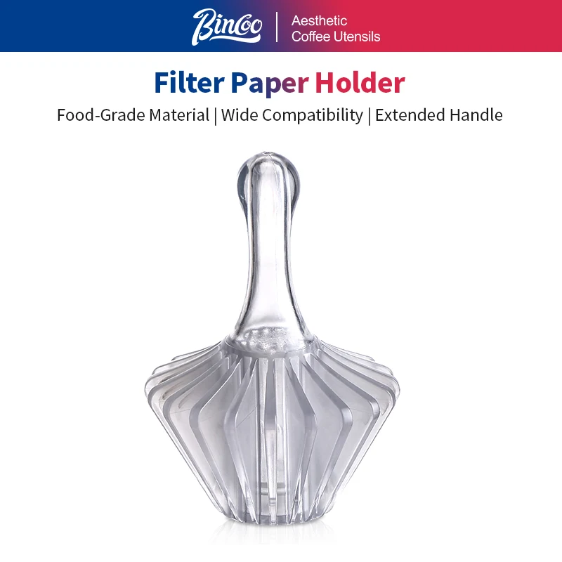Bincoo Filter Paper Holder, Heat-Resistant Tritan Coffee Press Ring, Pour Over Assistant, Household Coffee Accessory