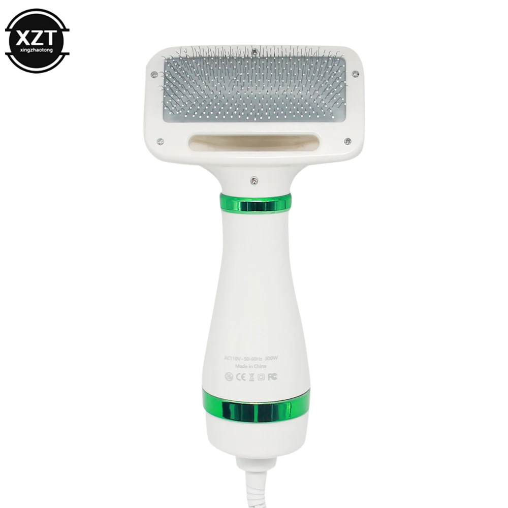

Pet Hair Dryer 2-in-1 Cat Dog Puppy Dryer Grooming And Care Low Noise Adjust Temperature Pet Brush For Long Short Dog Supplies