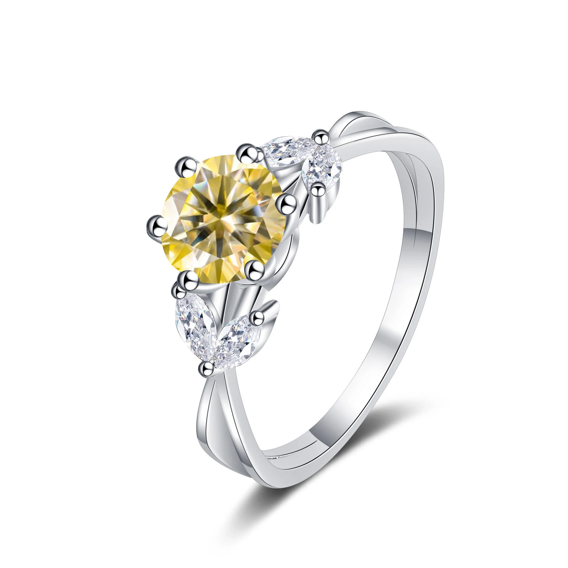 خواتم ماسية للنساء ، مويسانيتي قيراط ، سوليتير لام...