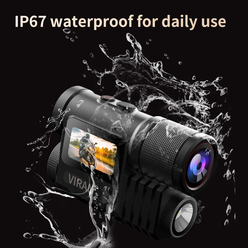 비란 12 5K 울트라 HD 145 ° 액션캠 WiFi EIS 손떨림 방지 IP67 방수 스포츠 카메라 헬멧 DVR 내장 플래시 및 음성 제어