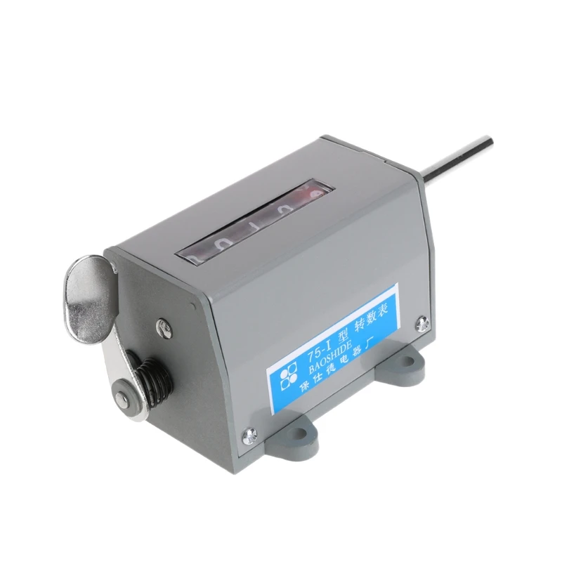 Description Picture 5 of item220V 1 Pc 75-I Metal Mechanical Resettable 5 Digits Display Rotary Revolution Counter 350 R/Min