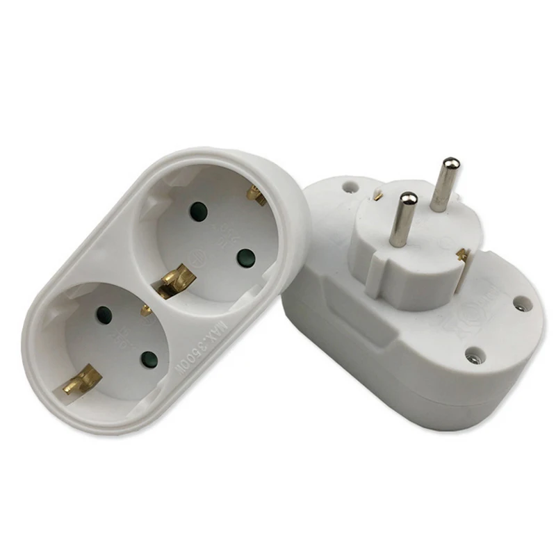 New 2/3 Socket Multiple Plug Power Strip Socket Distribution Adapter 16A/250V German Standard Power Supply Plug Adapter