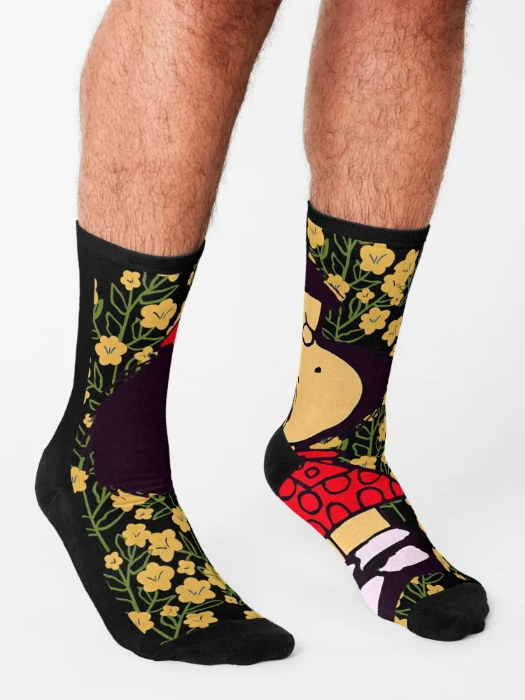 Mafalda and flowers Classic Socks Hiking boots kids socks custom socks Man Socks Women's