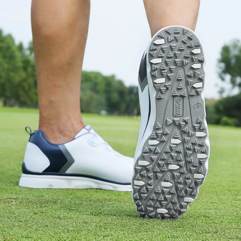  PENGSHAO Zapatos de golf para hombre, calcetines impermeables  integrados, zapatos de entrenamiento de golf cómodos de microfibra, cojines  de goma para golf, suela de goma antideslizante, transpirables, zapatos de  golf suaves