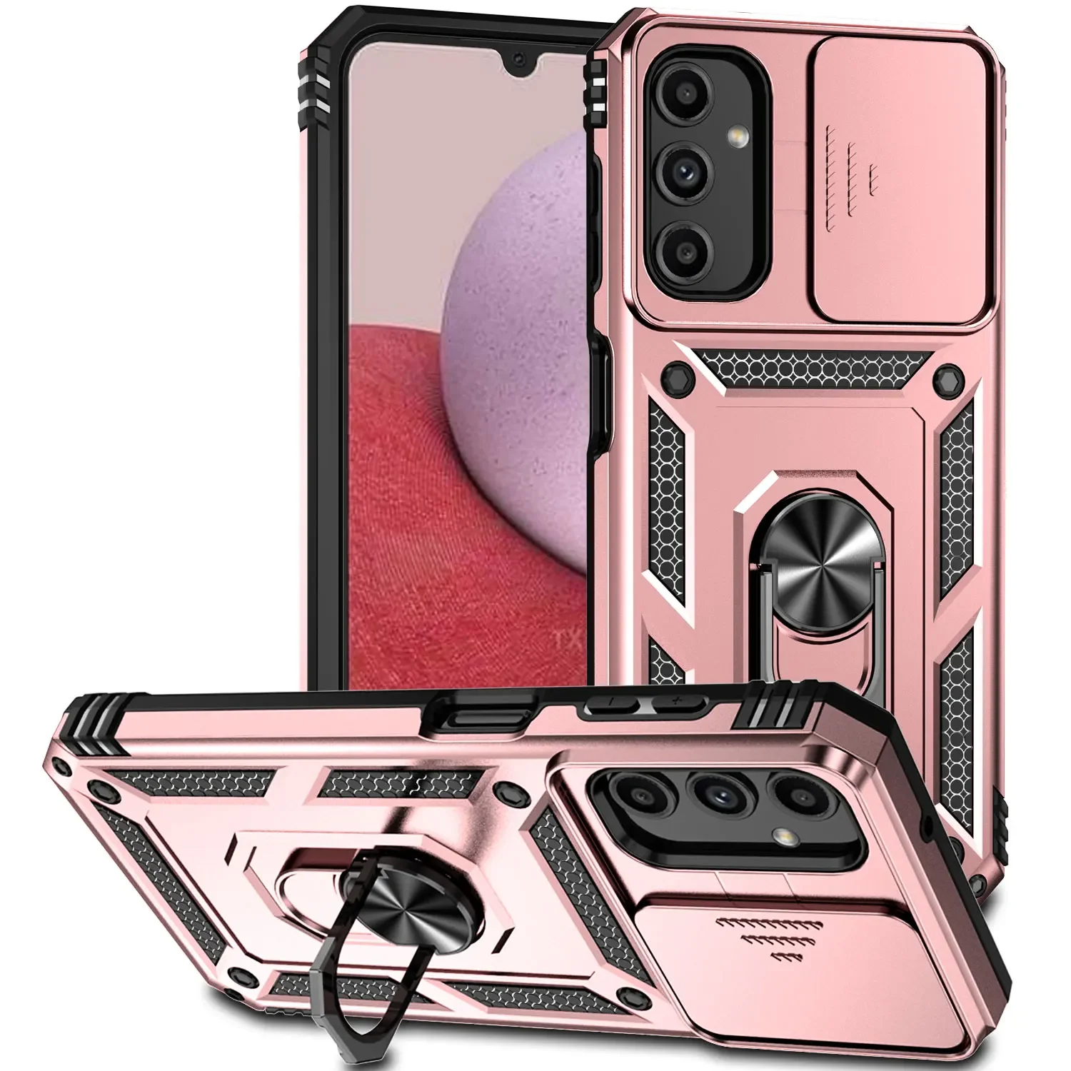 thumbnail image 1 of Ring Holder Case For Samsung Galaxy A12 M13 14 21S 22 23 24 32 33 52 53 54 72 73 A03 CORE Airbags Shockproof Shell Armor Cover, 1 of 5