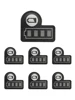 10PCS Battery Level Indicator Label Battery Capacity Light Sticker Button Decal For BL1830 BL1430 18V Lithium Battery 4