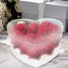 Heart Shaped Clear Flower Box Acrylic Decorative Box Transparent Vase For Romantic Gift Idea Valentine Day Present Teacher Day 4