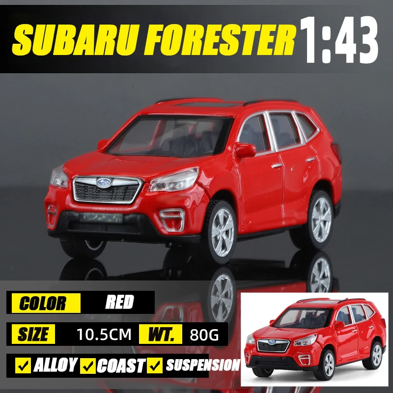 2025 1/43 Scale Subaru Forester WRX STI Sports Cars Alloy Diecast