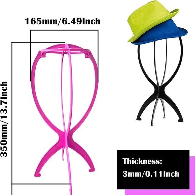Wig Stands Plastic Wig Holder Stand For Hat Display Wig Mannequin Head  Holders Portable Folding Wig Stand Black Pink Colors New - AliExpress