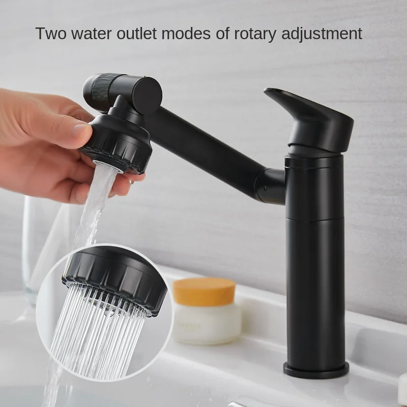 Multi Directional Rotation Faucet White Cold and Hot Dual Control Faucet Kitchen Sink Universal Dual Mode Water Outlet Faucet