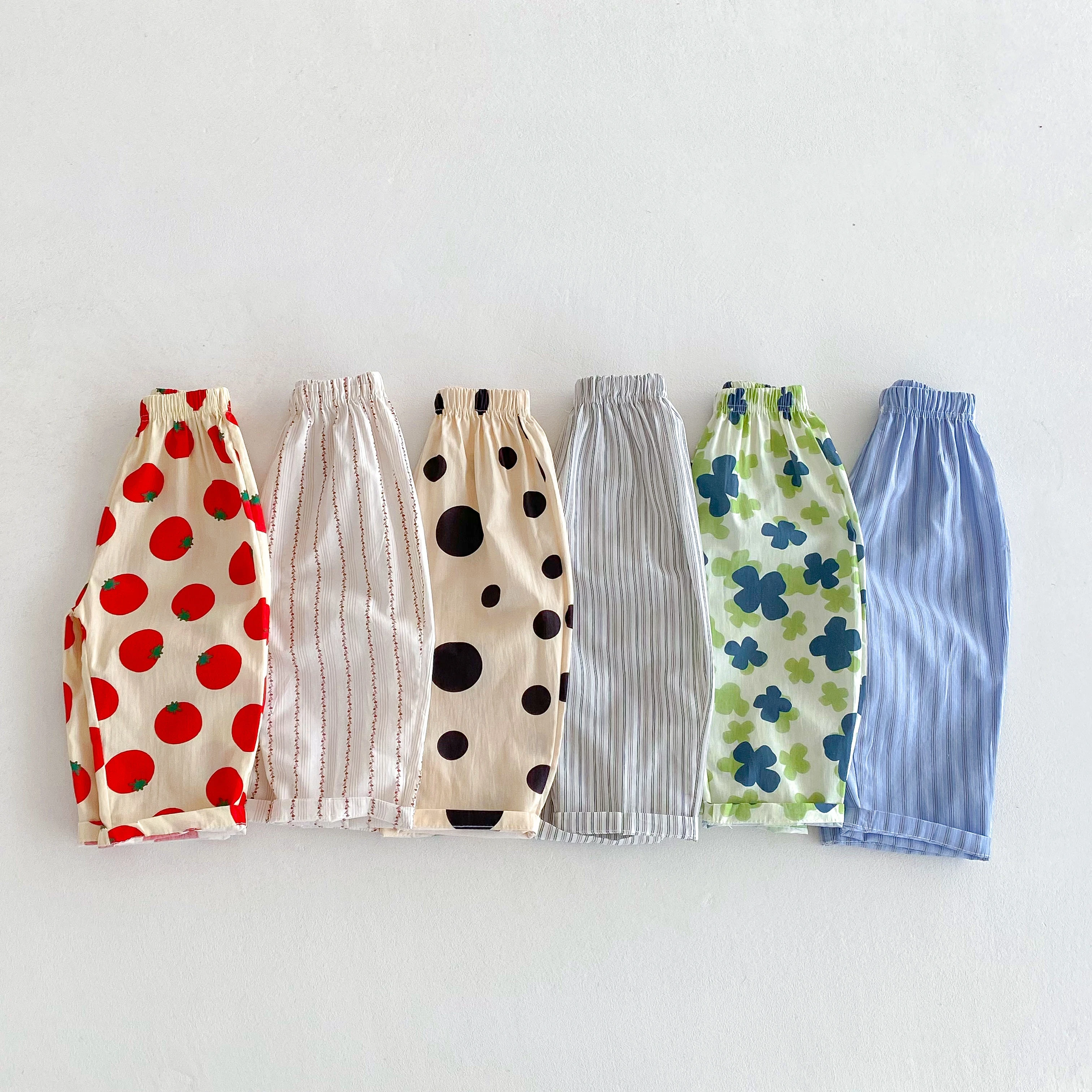 1-6 Age Children's Summer Pants Thin Loose Printed Pattern Girl And Boy Casual Trousers Kids Clothing Fashion Harem Pants