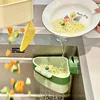 Triangles Suction Cup Sink Corner Rack - Detachable Trash Catcher & Food Waste Drainer, Space-Saving Kitchen Organizer