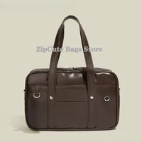 Japanese two-dimensional student JK uniform bag girl PU schoolbag COS wear-resistant waterproof one-shoulder Messenger handbag - Image 3