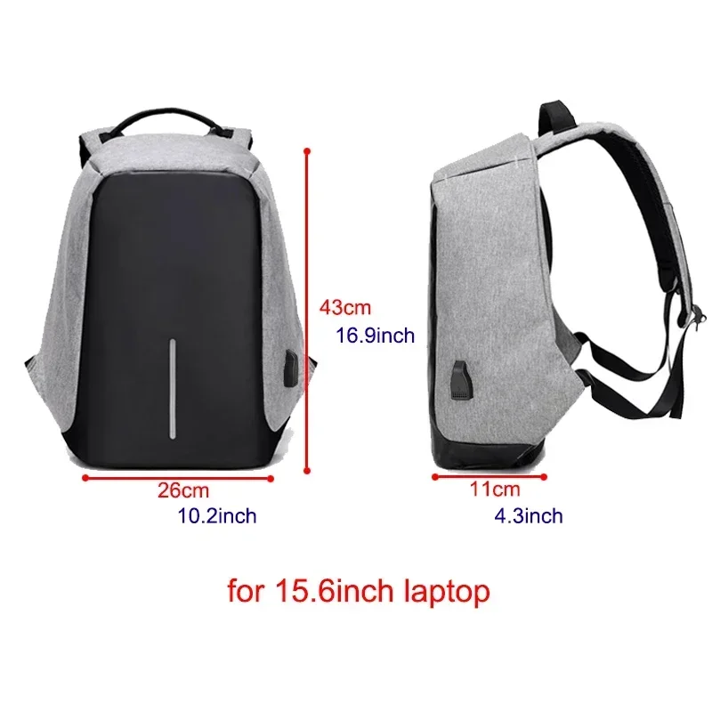 Anti-theft Backpack Bag 15.6 Inch Laptop Men Mochila Male Waterproof Back Pack Backbag Large Capacity School Backpack Designer 2