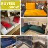 Elastic Velvet Sofa Seat Cushion Cover For Living Room Furniture Protector Removable L Shape Corner Armchair Sofa Covers 3