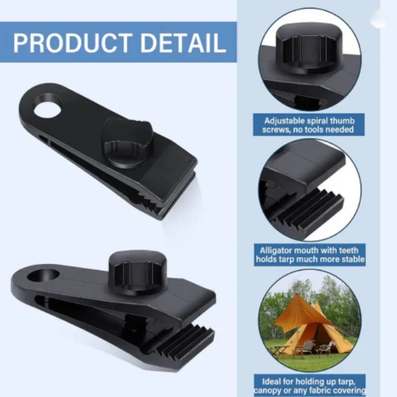 50/20/5Pcs Heavy Duty Tent Clip Tarp Clips Lock Grip Tent Clamps Clamps for Tarps Awnings Camping Car and Swimming Pool Covers