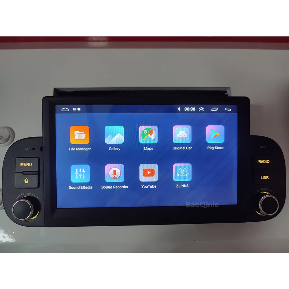 피아트 판다 2013 2014 2019 2020용 안드로이드 오토 카플레이 카 라디오 7인치 GPS WIFI 블루투스 BT 8코어 1Din 차량용 멀티미디어 플레이어