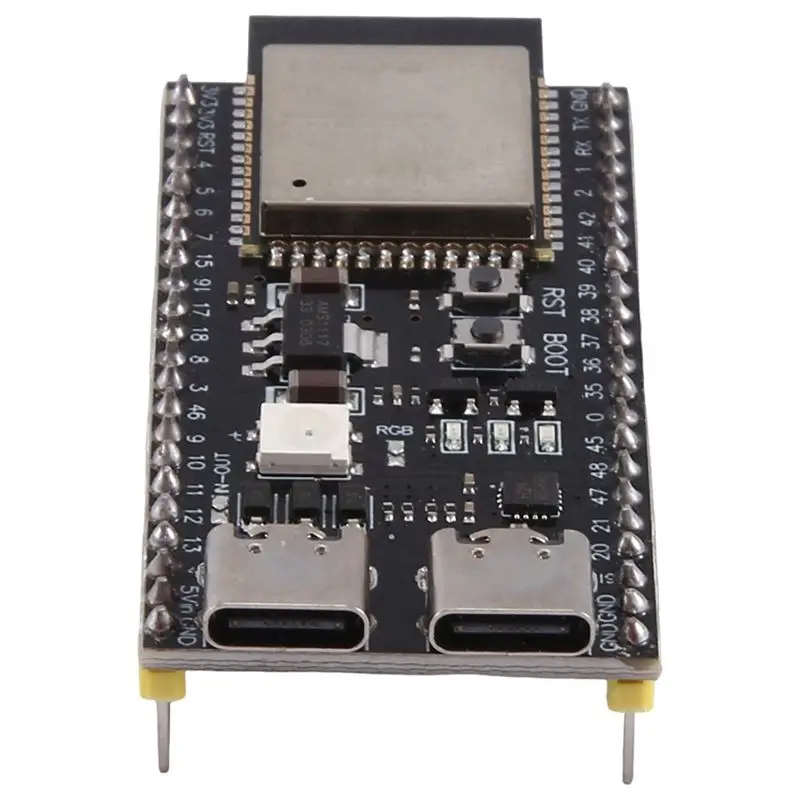 AED6-ESP32-S3 N16R8 개발 보드 USB 케이블로 납땜 2.4G 와이파이 BT 모듈 ESP32-S3 WROOM1 N16R8 44핀 타입-C ESP32-S3