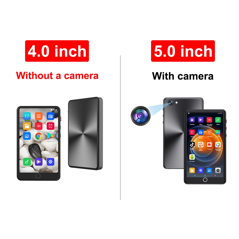 MP4 Player, WiFi Mp3 MP4 Player with Bluetooth, 4.0 Inch Full Touch Screen Music Player for Android, 50H of Continuous Playback, Continuous Playback, MECHEN MP3 Player with Bluetooth and WiFi，4\" Touch Screen Music Player  Android 9.0 MTK 8 Core，MP4 Player with Spotify，Audible，Deezer，