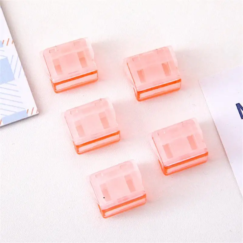 Paper Clips Candy color push clip transparent color push clip Test Paper Storage Data File Fixed Small Dovetail paper clips binder clips metal clamp clips book clips