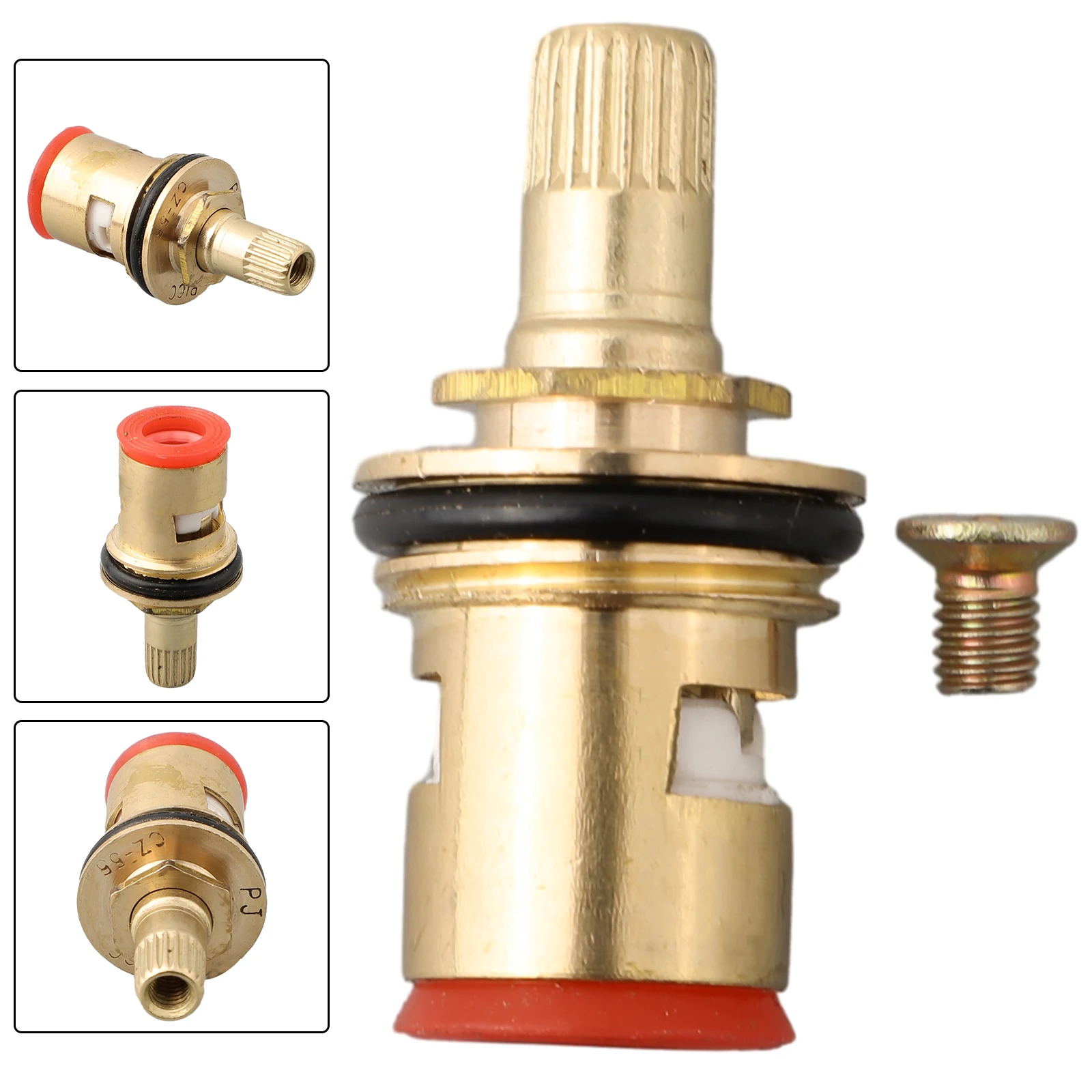 

1/2\" 20 Teeth Ceramic Tap Cartridge Disc Quarter Turn Valve Faucet Cartridges Replacement Brass Valve Bathroom Faucet Accessory