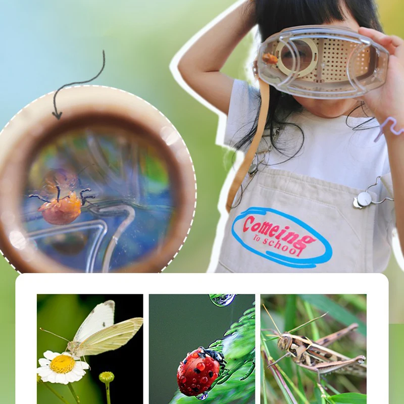 Portable Outdoor Insect Box Observer Magnifier Clip Insect Catch Net Kit Children Experiment Exploration Garden Toy Educational 5