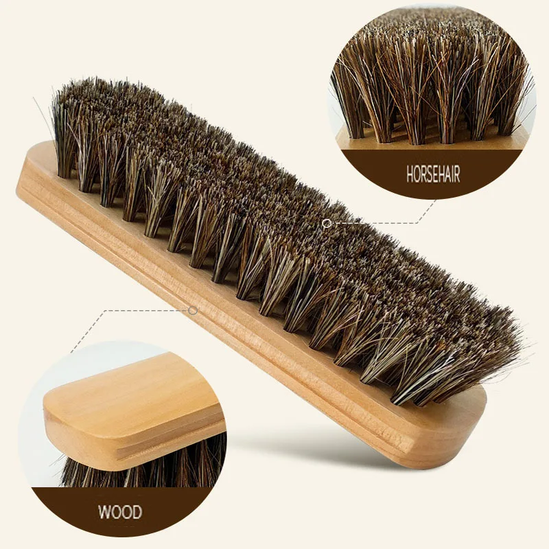 Soft Horsehair Leather Cleaning Brush Genuine Horsehair Detailing Brush Car Interior Detailing Tool For Washing And Car Cleaning